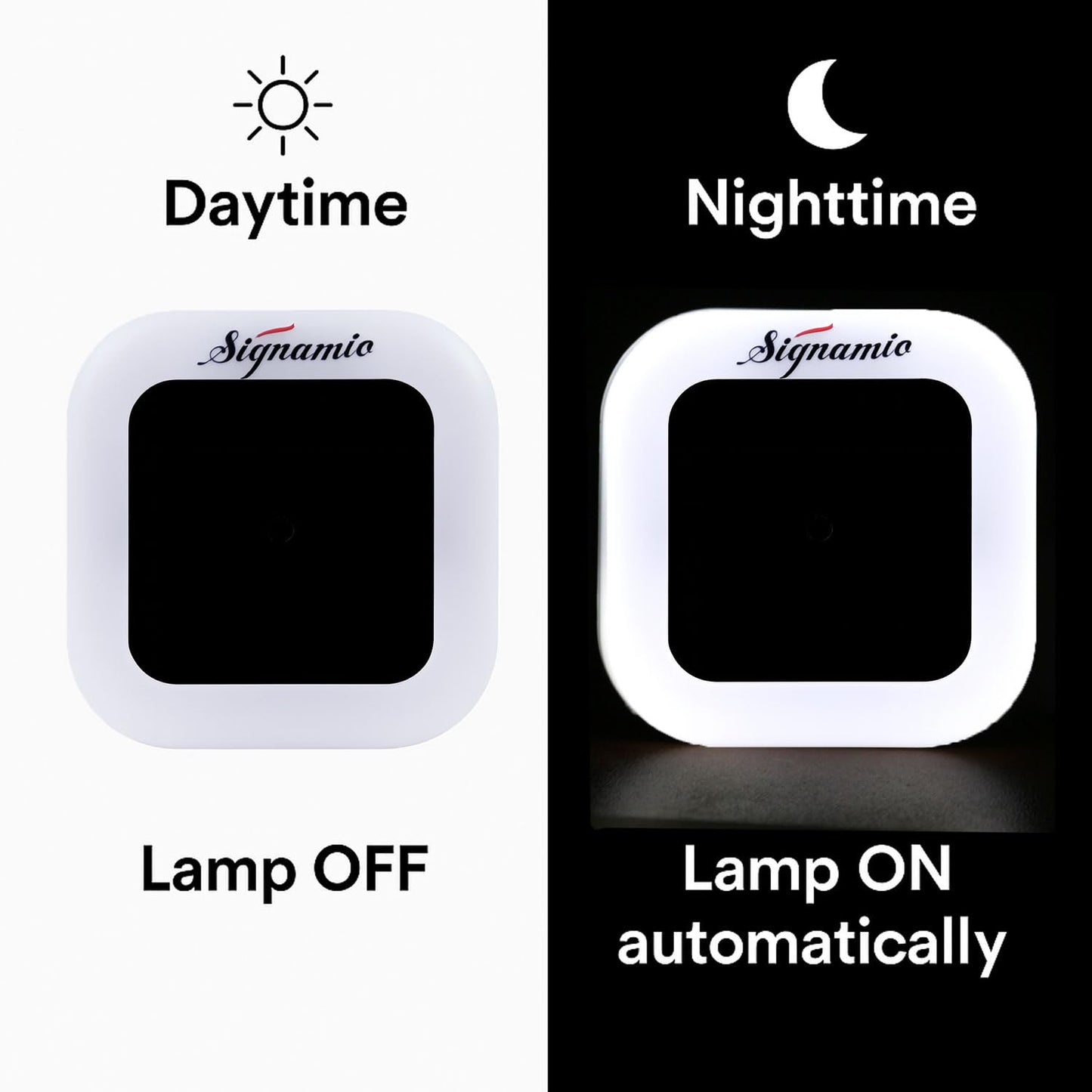 Signamio 1 Pcs Sensor Light for Home Indoor - Smart Motion Sensor LED Light, Automatic On/Off Night Lamp, Energy-Saving 0.5W for Bedroom, Bedside, Home Use-White