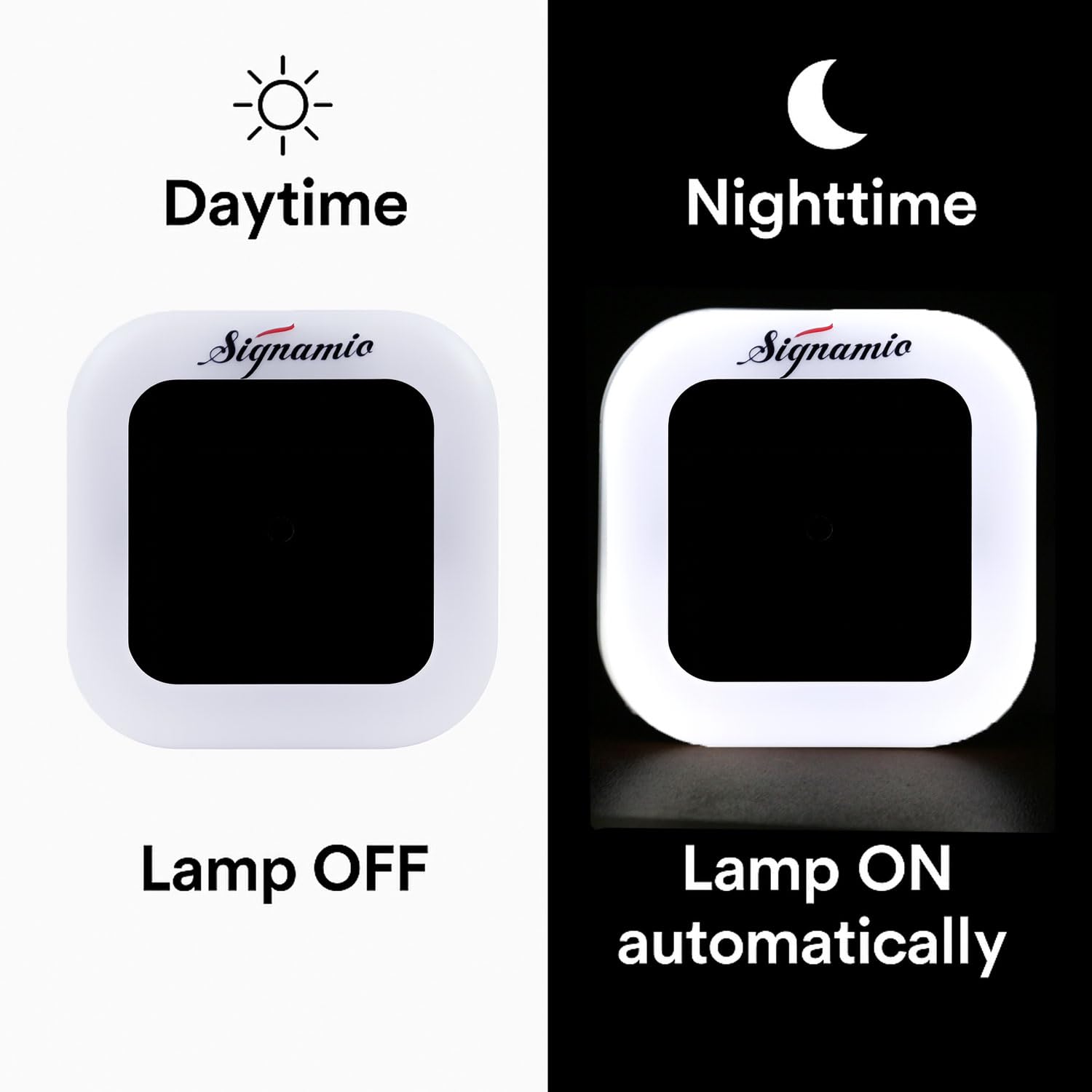 Signamio 1 Pcs Sensor Light for Home Indoor - Smart Motion Sensor LED Light, Automatic On/Off Night Lamp, Energy-Saving 0.5W for Bedroom, Bedside, Home Use-White