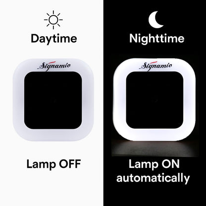Signamio 1 Pcs Sensor Light for Home Indoor - Smart Motion Sensor LED Light, Automatic On/Off Night Lamp, Energy-Saving 0.5W for Bedroom, Bedside, Home Use-White