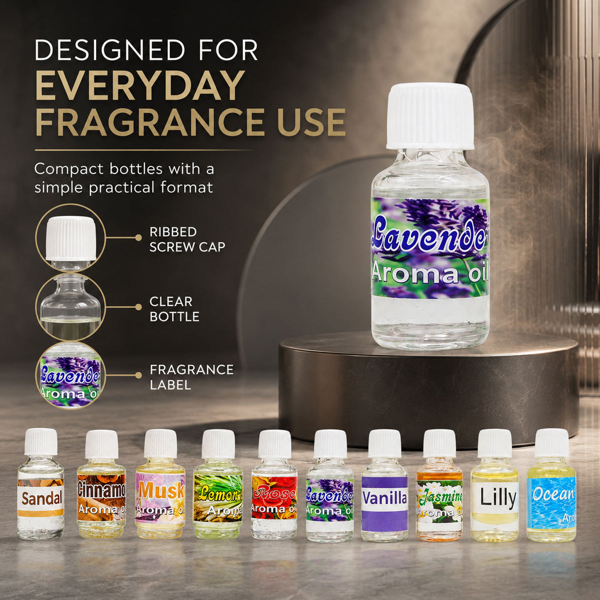 5ml Aroma Oils - Multi Flavors -(Packing-Glass Bottle)