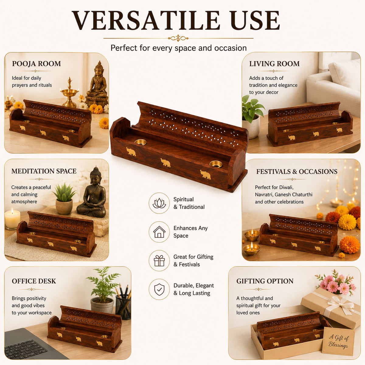Horizontal Agarbatti Stand -(Packing-Loose)