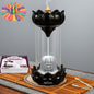 Signamio Aromatic Essence of Ceramic Shivling Shiva Backflow dhoop Smoke Fountain Incense Burner Holder with 30 Cones - Incense Holder for Meditation and Home Decor,Blue