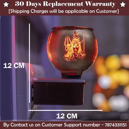 SIGNAMIO Multi Color 2 in 1 Electric Kapoor Dani Burner: Essential Home Fragrance Product & Room Freshener Diffuser with Night Lamp for Pooja Room, Aroma, Oil & Camphor Diffuser Capabilities-DN-Shivji
