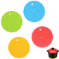 Signamio Silicone Mat for Kitchen - Pack of 4 Round Heat Mats - Coasters for Dining Table for Hot Pots - Durable Trivet Mat for Versatile Use