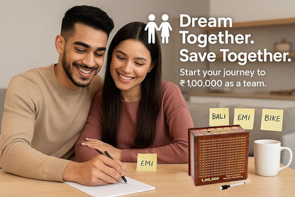 Signamio Money Saving Box for Adult and Kids 1 Lakh Wooden Piggy Bank: Premium Money Saving Box for Adults, Girls, and Kids - Gullak for Women, Men with Number Display - Stylish Kiddy Money Bank