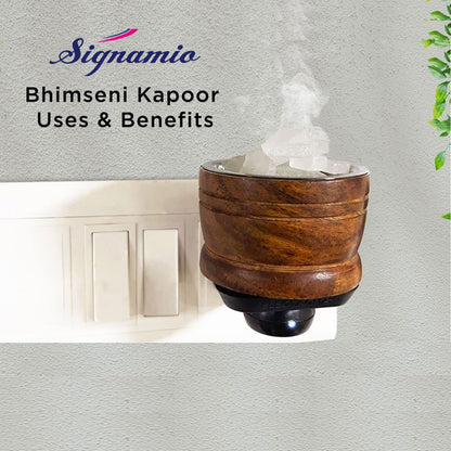 SIGNAMIO® Pure Bhimseni/Kapur/Camphor Pooja Tablets/Original Karpoor/Low Smoke Kapur for Pooja/Kapoor (Camphor Tablet Jar, 100 gm X Pack of 1)