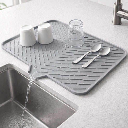 Signamio Silicone Dish Drying Mat - Large Drying Mat for Kitchen Utensils, Dry Mat for Wet Utensils on Kitchen Slab, Non-Slip and Heat Resistant, Easy to Clean, Durable Kitchen Accessory