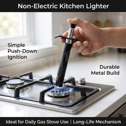 Signamio Gas Lighter for Kitchen - Durable Lighter for Gas Stove, Easy-to-Use Gas Lighter with Ergonomic Handle, Safe Ignition, Perfect for Home Cooking, BBQ, and Camping Needs