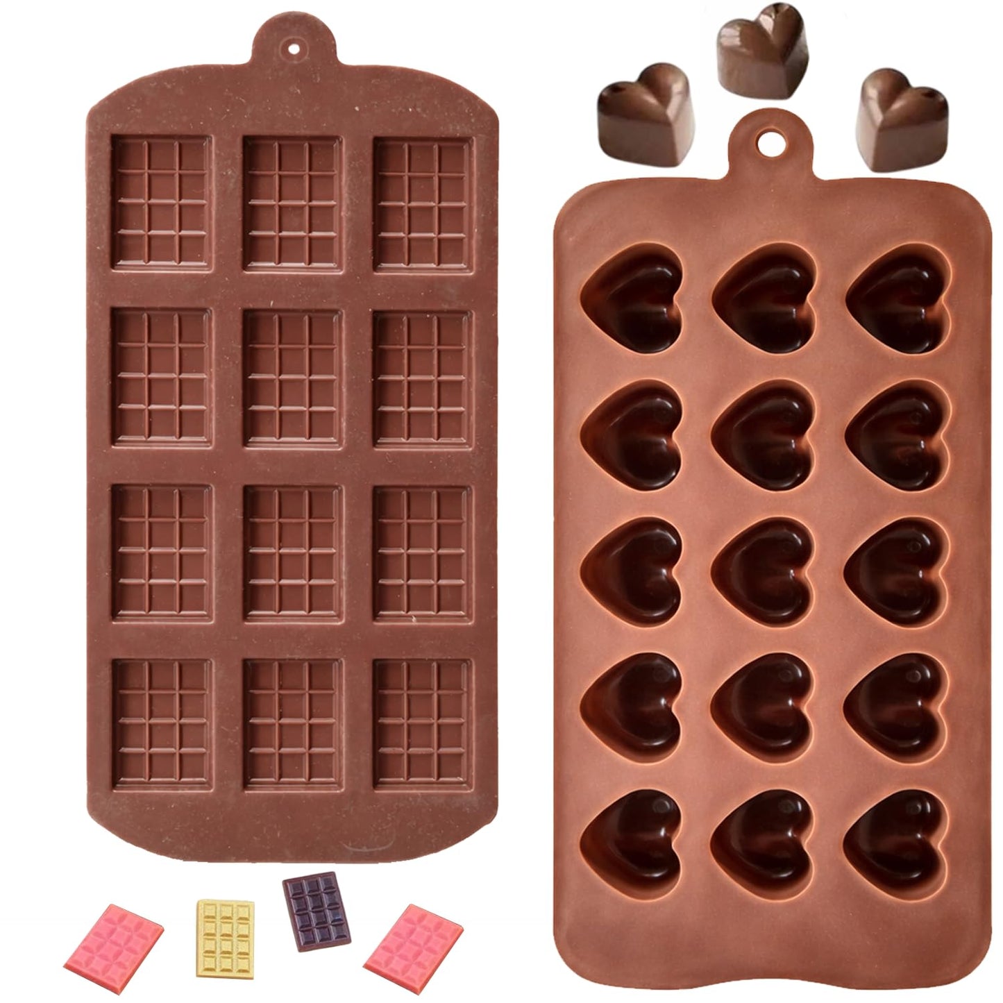Signamio Heart Shape Chocolate Mould - Premium Chocolate Mould Silicone for Heart-Shaped Treats - Durable Non-Stick Chocolate Silicone Mould for Baking and Candy Making