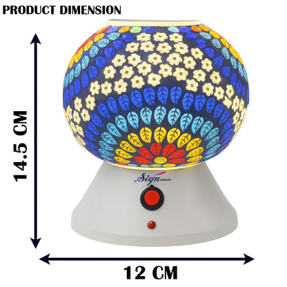 Signamio Hand Made Table Top Camphor Diffuser Burner - Kapoor Dani Electrical Aroma Oil Diffuser Night Lamp - Kapoor Machine for Home & Office DN-1 (Aroma Oils not Included)