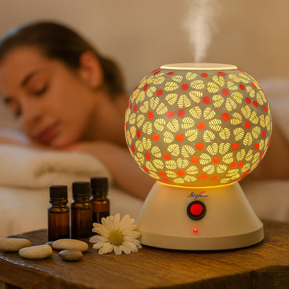 Signamio Hand Made Table Top Camphor Diffuser Burner - Kapoor Dani Electrical Aroma Oil Diffuser Night Lamp - Kapoor Machine for Home & Office DN-4 (Aroma Oils not Included)