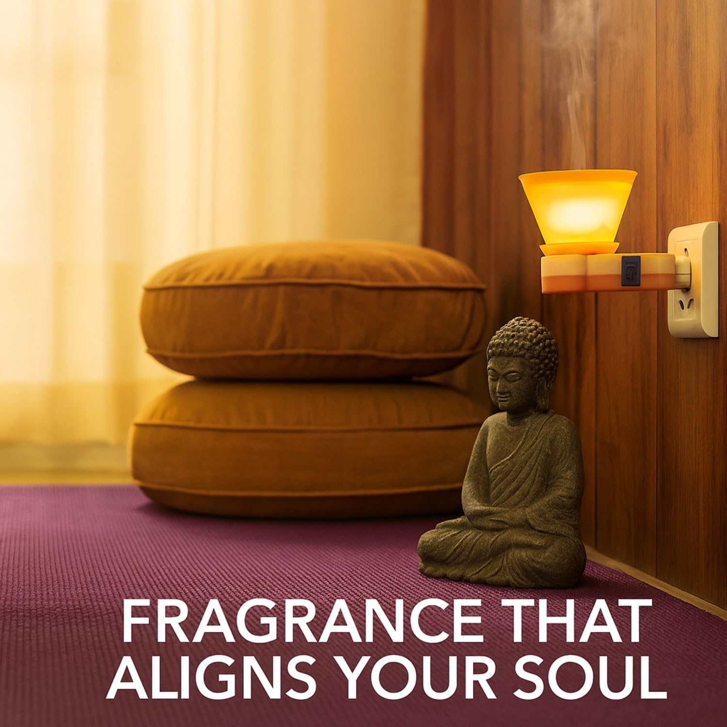 Signamio 2 in 1 Electric Kapoor Dani and Camphor Diffuser Burner - Perfect for Pooja Rooms, Aroma Oil Diffusion and Room Freshening - Home Fragrance Product (Orange)
