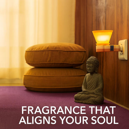 Signamio 2 in 1 Electric Kapoor Dani and Camphor Diffuser Burner - Perfect for Pooja Rooms, Aroma Oil Diffusion and Room Freshening - Home Fragrance Product (Orange)
