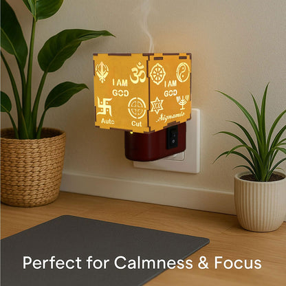 Signamio I AM THE ONLY ONE Auto Cut Night Lamp Camphor Diffuser Burner - Electric Kapoor Dani Machine, Efficient Kapoor Dani Electrical Camphor Burner for Home, Office
