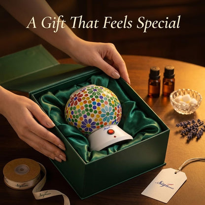 Signamio Hand Made Table Top Camphor Diffuser Burner - Kapoor Dani Electrical Aroma Oil Diffuser Night Lamp - Kapoor Machine for Home & Office DN-6 (Aroma Oils not Included)