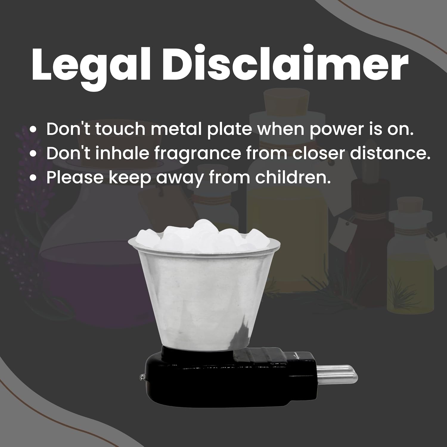 Signamio Camphor Diffuser Burner - 1pcs Kapoor Dani Electrical Camphor Oil Diffuser, Efficient and Safe for Aromatherapy, Ideal for Home and Office Use-Black