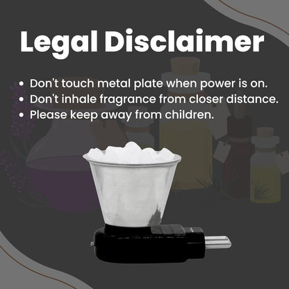 Signamio Camphor Diffuser Burner - 1pcs Kapoor Dani Electrical Camphor Oil Diffuser, Efficient and Safe for Aromatherapy, Ideal for Home and Office Use-Black