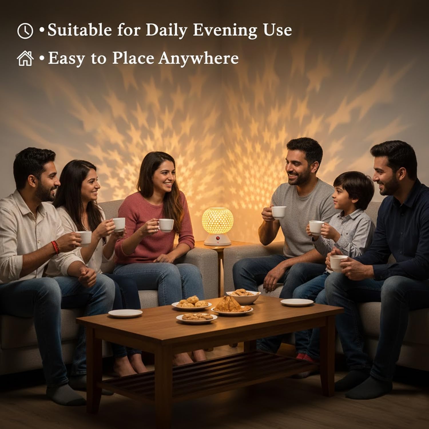Signamio Hand Made Table Top Camphor Diffuser Burner - Kapoor Machine for Home & Office - Kapoor Dani Electrical Aroma Oil Diffuser Night Lamp - DN-3 (Aroma Oils not Included)