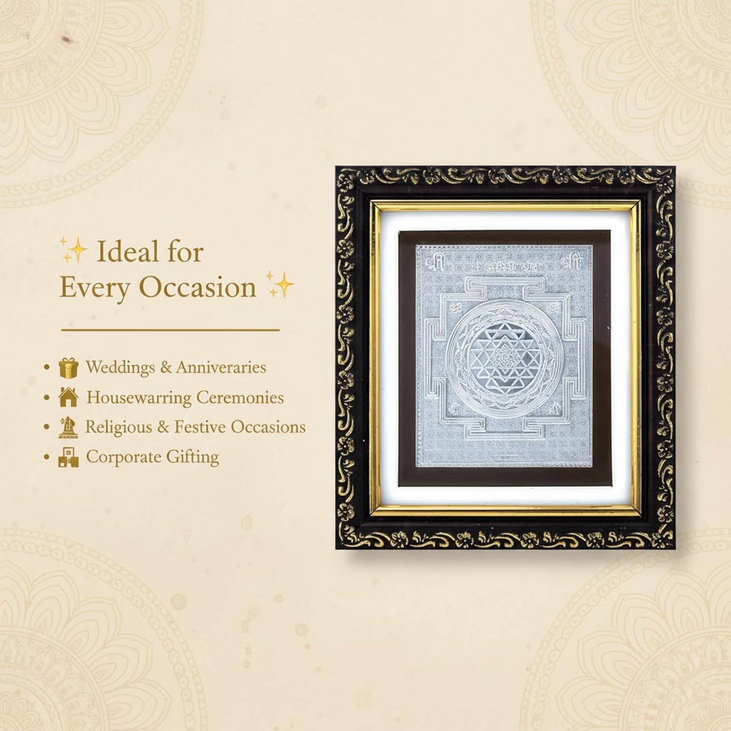 SIGNAMIO 999 Pure Silver Shree Laxmi Yantra for Money Attraction, Protection, and Chakra Healing - Shri Yantra for Prosperity, Spiritual