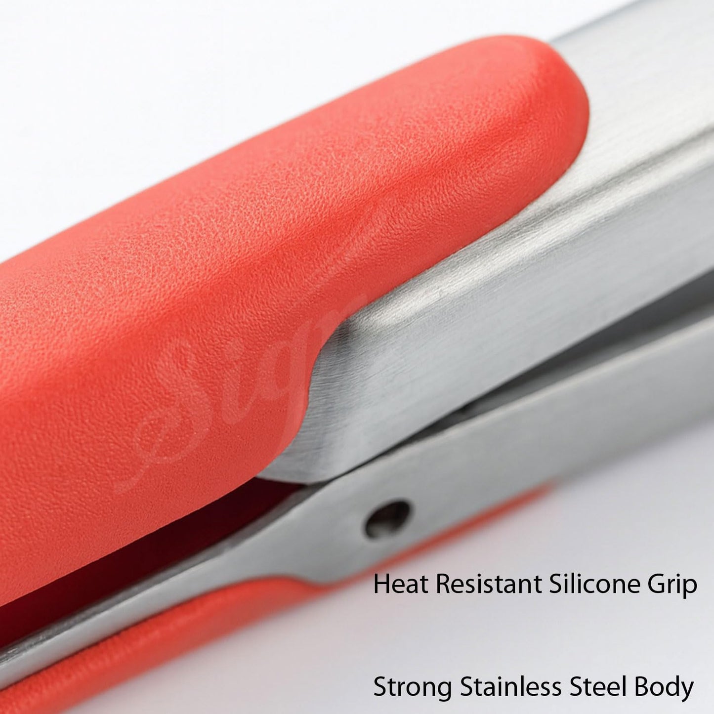 Signamio SS Food Grade Tongs for Kitchen for Frying - Premium Stainless Steel Tongs, Ideal Tong for Cooking, Grilling, and Serving, Heat Resistant and Non-Stick Kitchen Tool