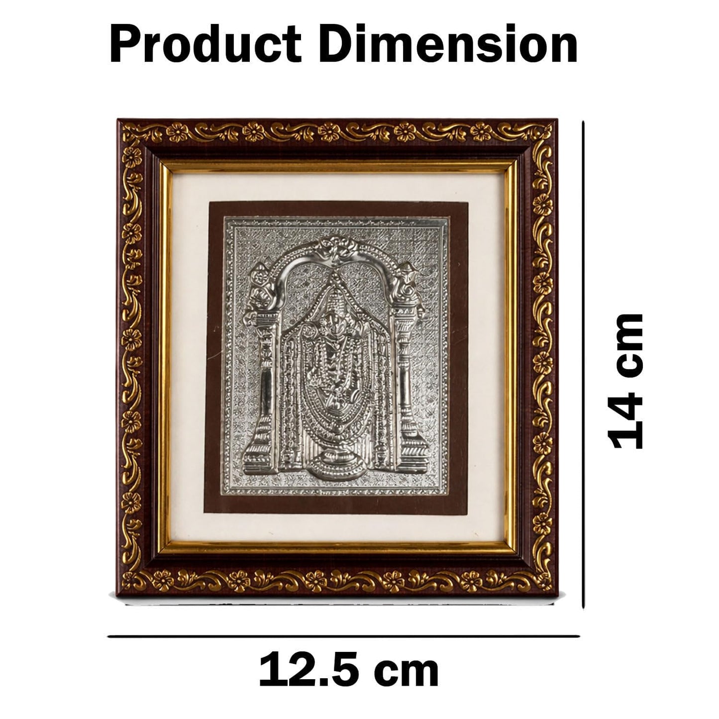 SIGNAMIO 999 Pure Silver Tirupati balaji Photo Frame - Elegant Gift for Pooja Room, Ideal Pure Silver Gift Items