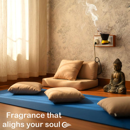 Signamio Home Fragrance Products: Camphor Diffuser Burner, Kapoor Dani Electrical Camphor, Aroma Burner & Bakhoor Burner for Home-Yellow
