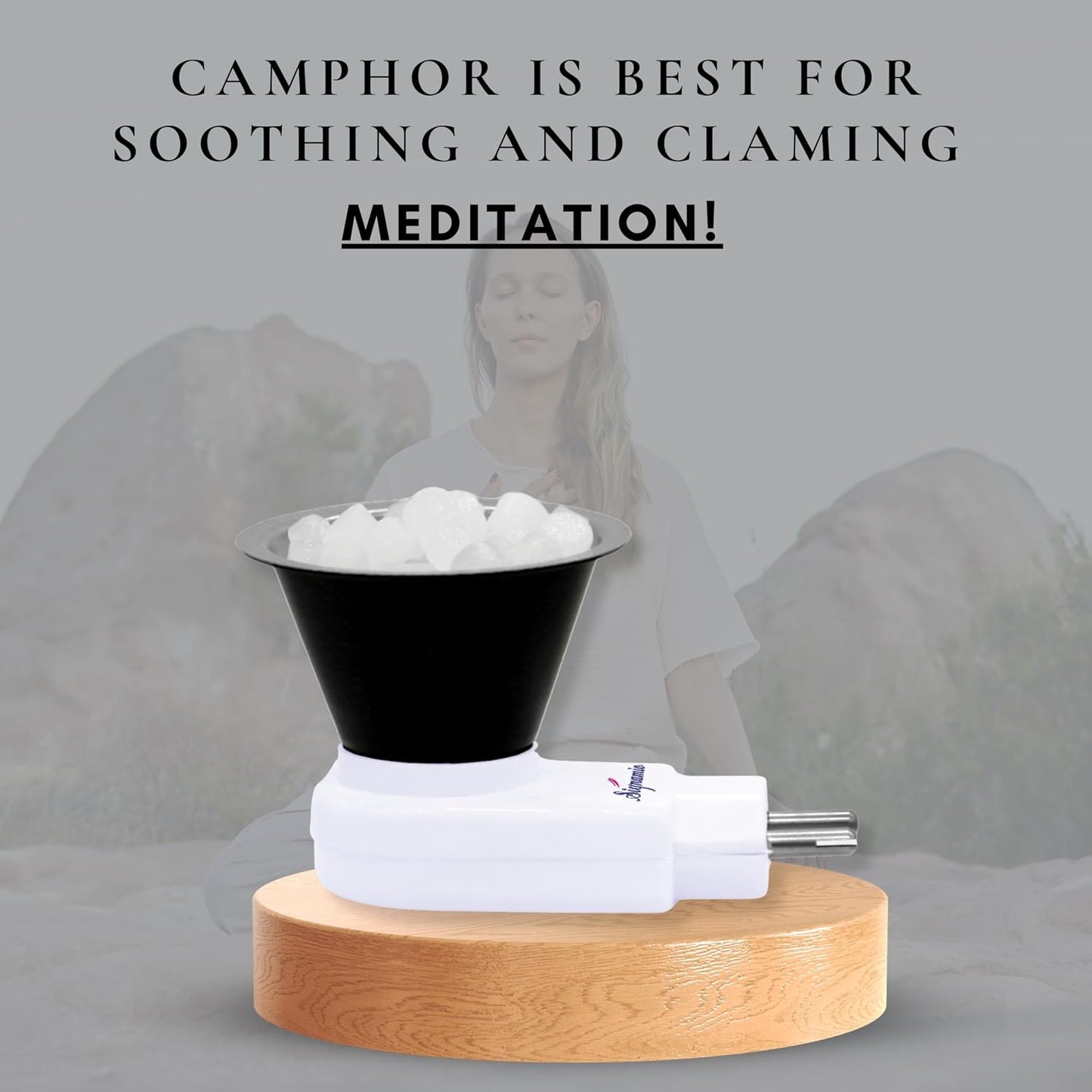 Signamio Camphor Diffuser Burner - 1pcs Kapoor Dani Electrical Camphor Oil Diffuser, Efficient and Safe for Aromatherapy, Ideal for Home and Office Use-White