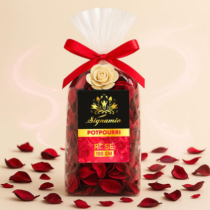 SIGNAMIO Potpourri Flowers - Dry Flowers for Decoration, Scented Dry Flower Mix for Home Decor, Natural Fragrance, Floral Arrangement, Aromatic Bowl Filler, Gift Basket Filler - Rose