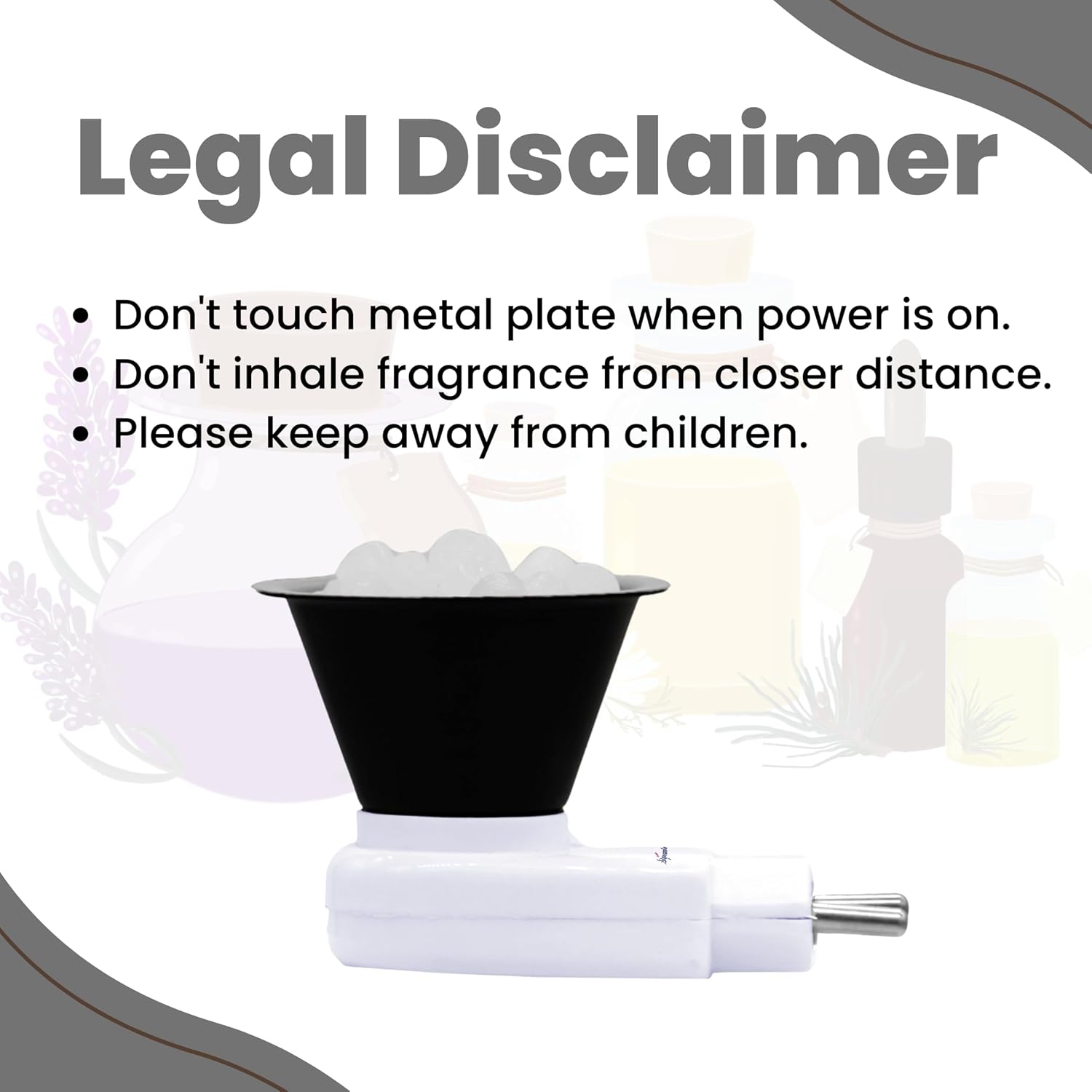 Signamio Camphor Diffuser Burner - 1pcs Kapoor Dani Electrical Camphor Oil Diffuser, Efficient and Safe for Aromatherapy, Ideal for Home and Office Use-White