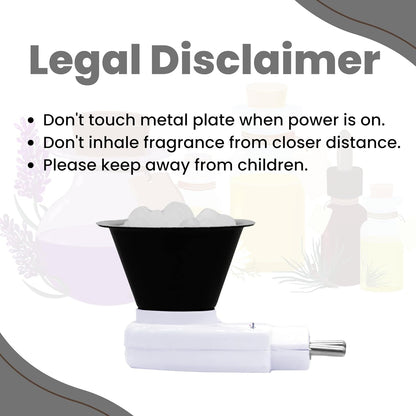 Signamio Camphor Diffuser Burner - 1pcs Kapoor Dani Electrical Camphor Oil Diffuser, Efficient and Safe for Aromatherapy, Ideal for Home and Office Use-White