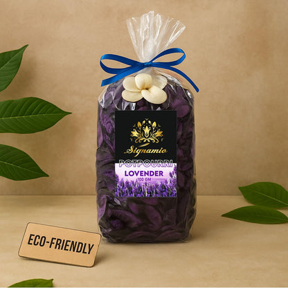 SIGNAMIO Potpourri Flowers - Dry Flowers for Decoration, Scented Dry Flower Mix for Home Decor, Natural Fragrance, Floral Arrangement, Aromatic Bowl Filler, Gift Basket Filler - Lavender