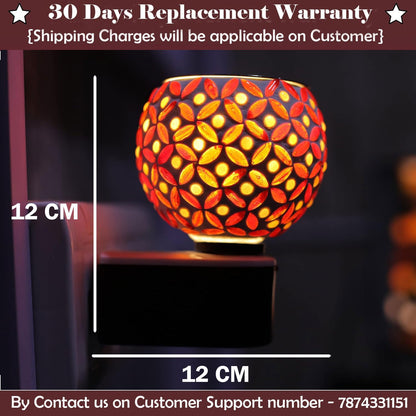 SIGNAMIO Multi Color 2 in 1 Kapoor Dani Electric Camphor Diffuser Burner & Aroma Diffuser Home Fragrance with Night Lamp, Perfect for Pooja Rooms & Daily Room Freshener Needs - DN-12