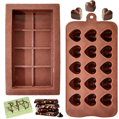 Signamio Heart Shape Chocolate Mould - Premium Chocolate Mould Silicone for Heart-Shaped Treats - Durable Non-Stick Chocolate Silicone Mould for Baking and Candy Making