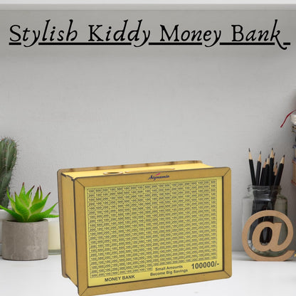 Signamio Money Saving Box for Adult 100000 - Wooden Piggy Bank 100000 with Marker Pen, Elegant Wooden Piggy Bank for Adults, Perfect Money Saving Solution and Financial Goal Achievement-DN2