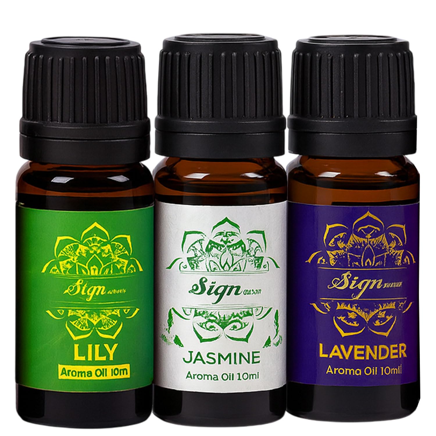 Signamio 10 Pcs Essential Oil Set - Premium Reed Diffuser Fragrance Aroma Oil Collection for Home & Office - Long-Lasting Scented Essential Oil Blends for Relaxation & Wellness