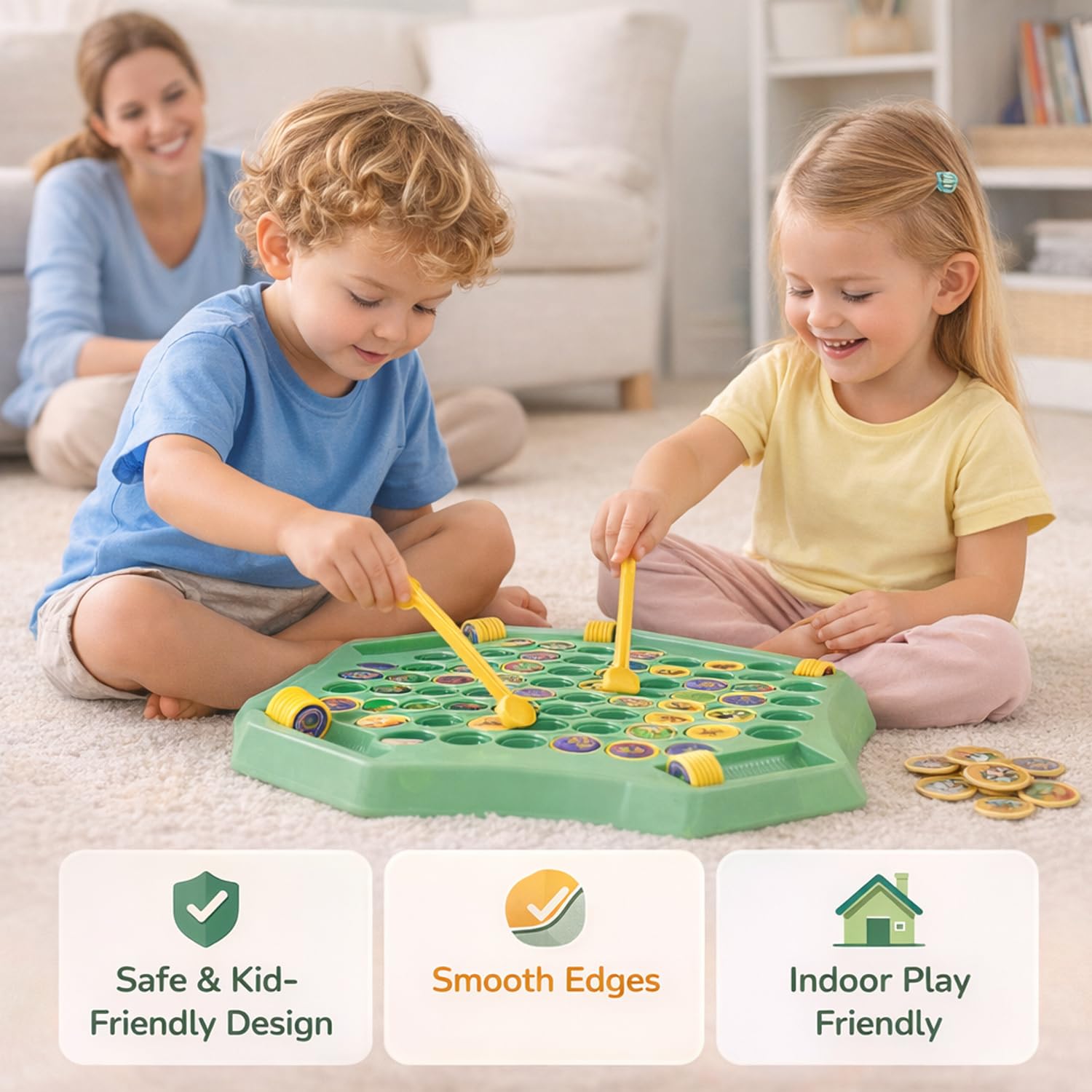SIGNAMIO Flipping Memory Chess Game, Fun Board Games for 6 to 10+ Years, Strategy Mind Board Games for Families, Educational Games for Adults at Home and Kids, Wooden Puzzle