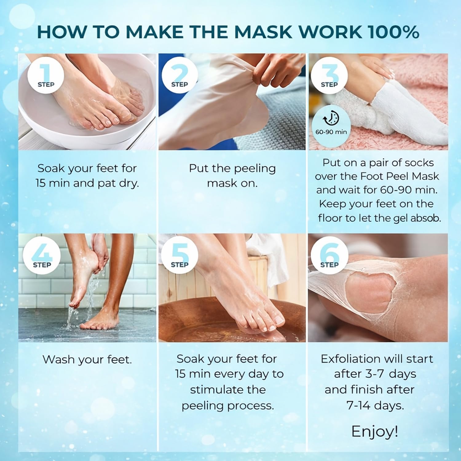 Signamio Foot Mask Peeling Feet Mask for Cracked Feet - Foot Peeling Mask Exfoliator - Callus Remover Foot Mask for Smooth, Soft Feet - Hydrating Foot Care Treatment - Lavender