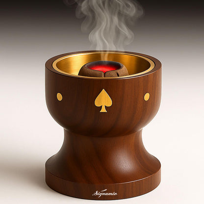 SIGNAMIO Sambrani Dhoop Stand - Ceramic Dhoop Holder for Pooja Room Decoration Items - Elegant and Durable Design - Black