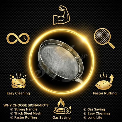 Signamio Gas Griller for Home - Phulka Grill for Gas Stove, Roti Jali, Papad Jali, Pulka Grill, Gas Roaster - Ideal Kitchen Tool for Perfect Phulka Roti and Crispy Papad - 40x23 cm