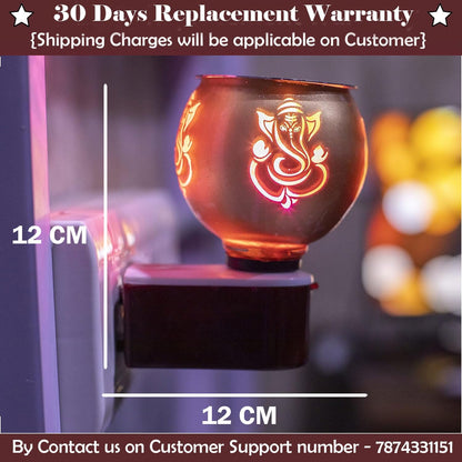 SIGNAMIO ceramic Multipurpose Incense Aroma Dhoop Karpur Kapoor Dani Camphor Burner Diffuser Machine Stand Electrical Night Lamp (Camphor Tablet NOT Included) DN-Ganesh