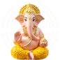 SIGNAMIO Handcrafted Skin Ganesha Idol for Car Dashboard Item: Ganesh Ji, Ganpati Bappa Murti for Home Decor - Exquisite Car God Idols for a Divine Touch in Your Vehicle and Home