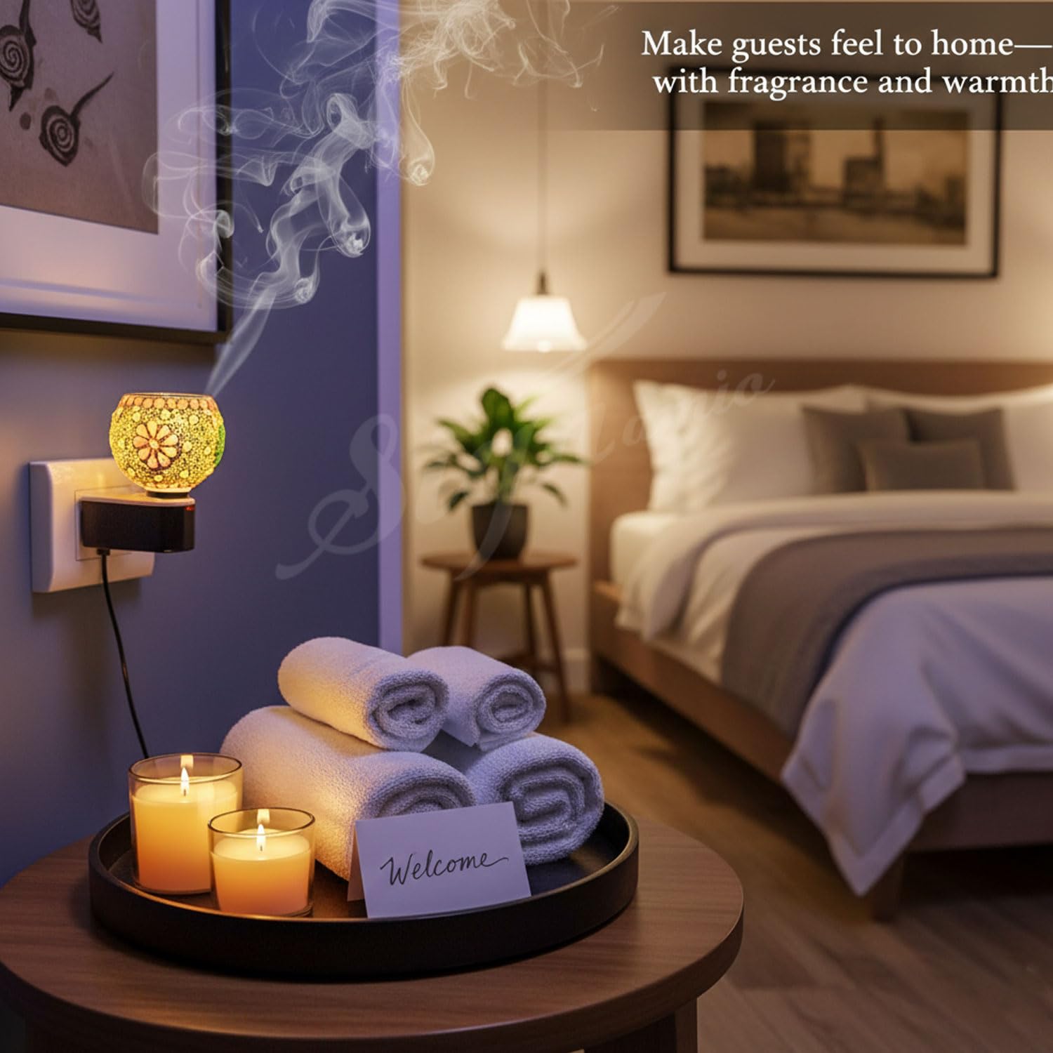 SIGNAMIO Multi Color 2 in 1 Electric Kapoor Dani Burner: Essential Home Fragrance Product & Room Freshener Diffuser with Night Lamp for Pooja Rooms, Aroma, Oil & Camphor Diffuser Capabilities-DN-16