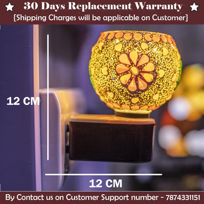 SIGNAMIO Multi Color 2 in 1 Electric Kapoor Dani Burner: Essential Home Fragrance Product & Room Freshener Diffuser with Night Lamp for Pooja Rooms, Aroma, Oil & Camphor Diffuser Capabilities-DN-16