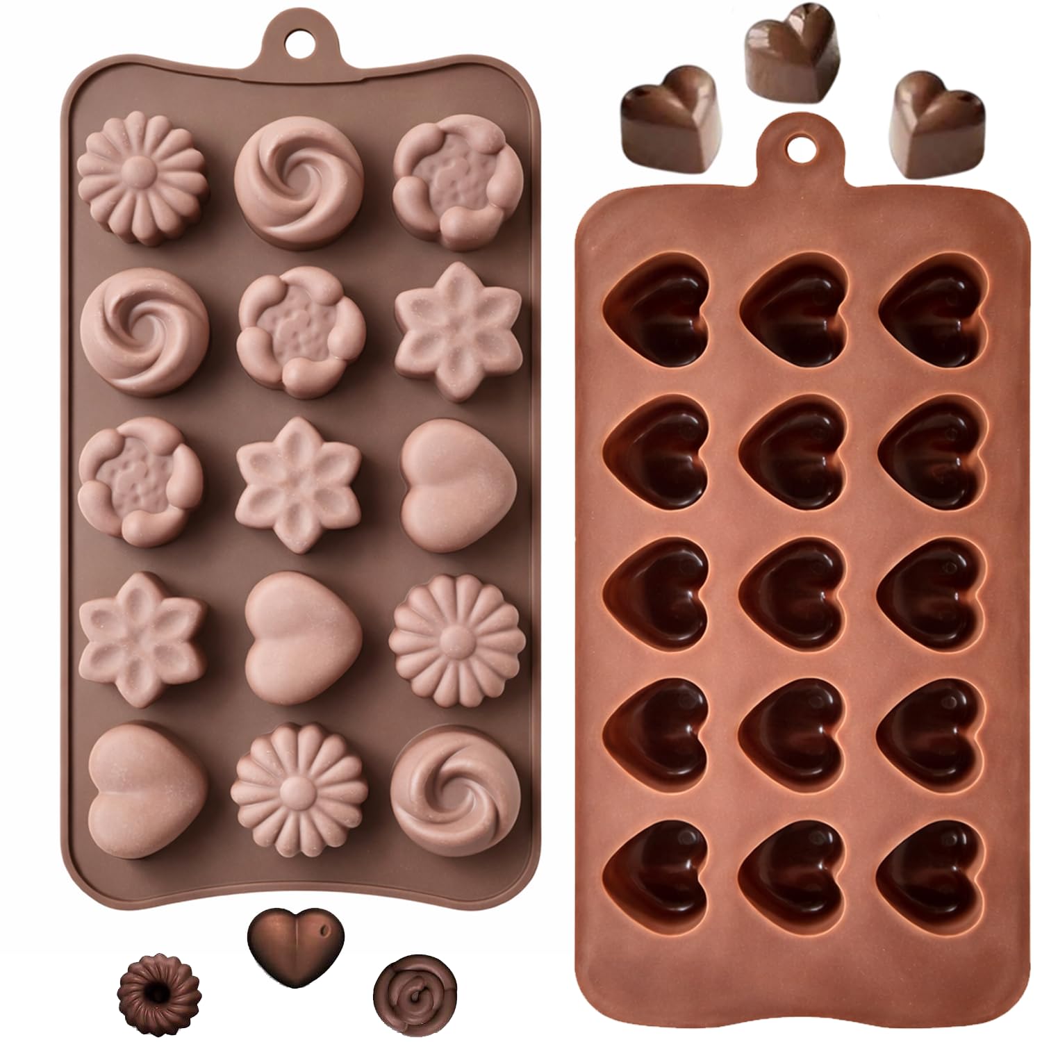 Signamio Chocolate Mould 9in1 - Bubble & Zigzag Shapes, Multiple Sizes - Premium Chocolate Mould Silicone for Creative Confectionery - Durable and Flexible Chocolate Silicone Mould