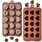 Signamio 3 Pcs Chocolate Mould Set - Heart Shape & Multi Design, | Chocolate Mould Silicone for Candy Making | Durable Chocolate Silicone Mould for Creative Desserts
