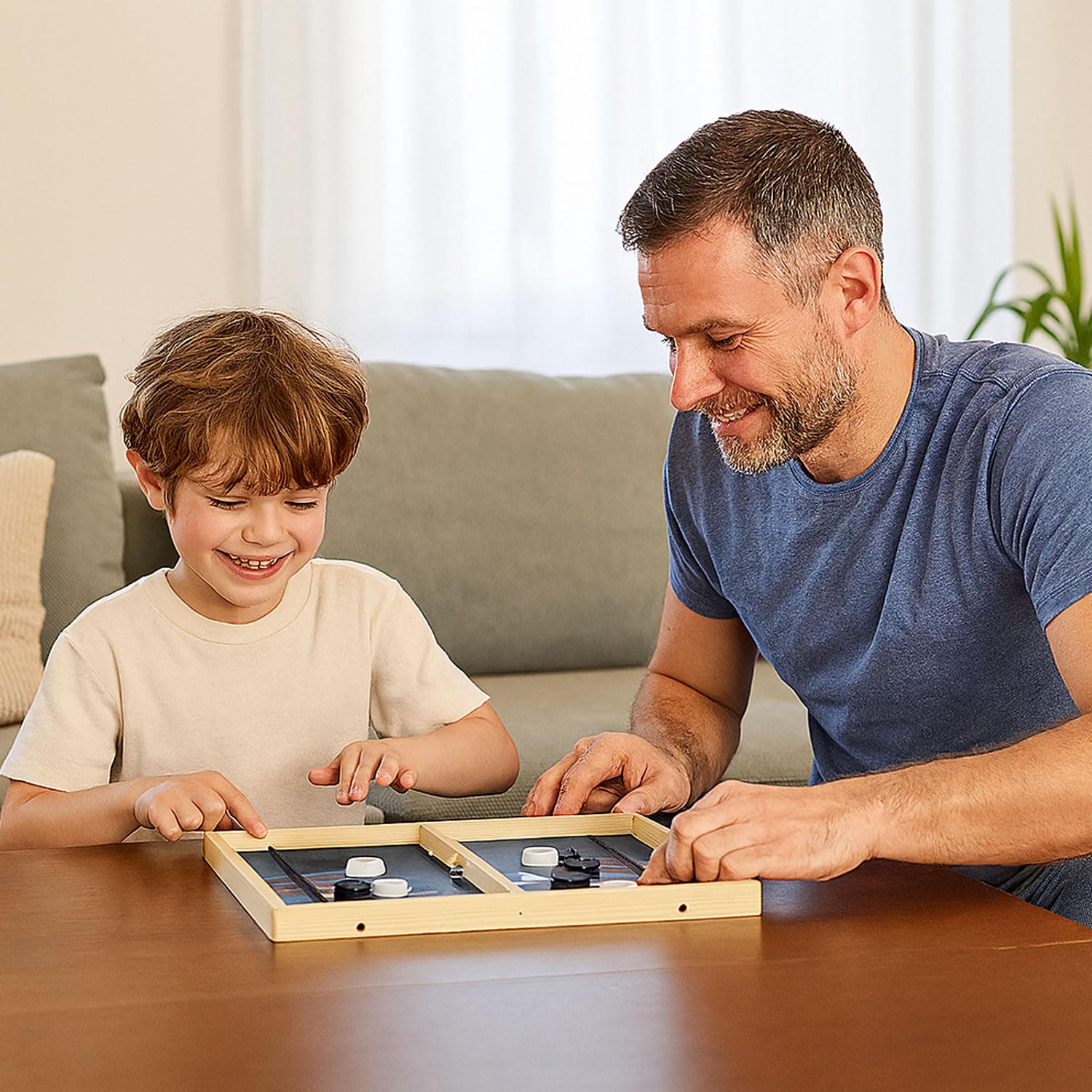 Signamio 3 in 1 String Hockey Board Game - Sling Puck Board Game, Slingo Board Game with Chess and Ludo Features - Classic Play for Family and Friends