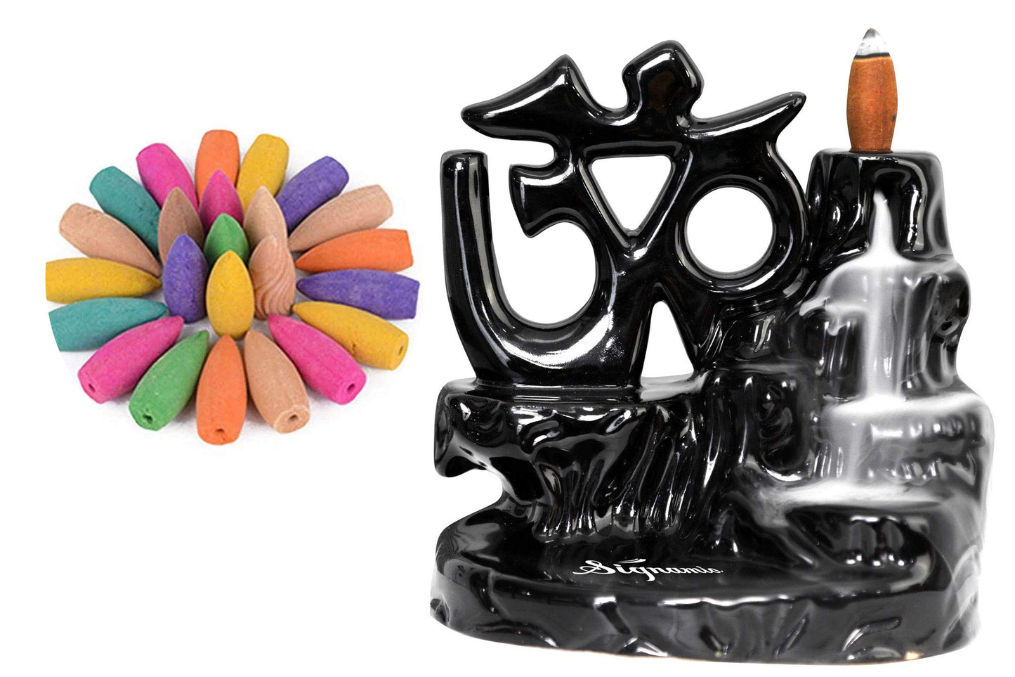 Signamio Hand Buddha Idols for Home Decor Backflow Smoke Fountain - Elegant Buddha Statue Design, Ideal Buddha Idol for Tranquil Ambiance in Your Home or Office with 30 Cone