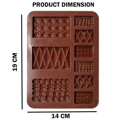 Signamio Chocolate Mould 9in1 - Bubble & Zigzag Shapes, Multiple Sizes - Premium Chocolate Mould Silicone for Creative Confectionery - Durable and Flexible Chocolate Silicone Mould