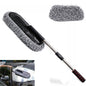 Signamio Car Duster Microfiber Brush Car Cleaning Accessories Compact Soft Non Scratch Fibers for Interior and Exterior Dusting Detailing and Quick Touch Ups - Grey