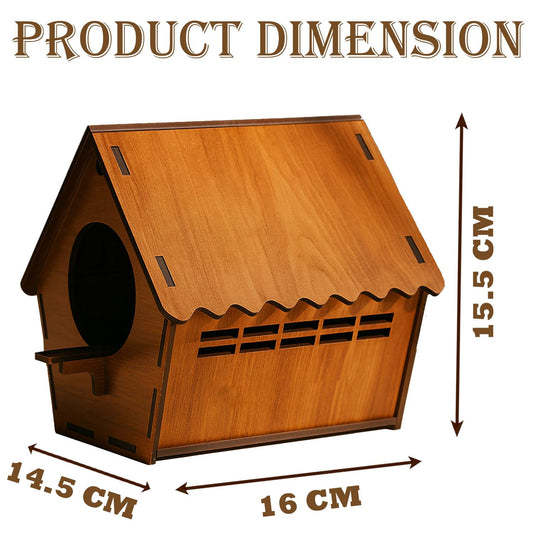Signamio Bird House - Elegant Wooden Bird Nest with Exhaust Window for Outdoor Hanging, Durable Birds Nest Shelter, Weather-Resistant Design, Ideal for Garden or Patio Decoration - Big Size